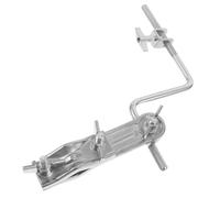 VICASKY Adjustable Metal Cowbell Holder Clamp with Bent Arm for Percussion Instruments, Dual Rod Mount Compatible with Jam Blocks and Drum Performance on Percussion Stands, Effortless
