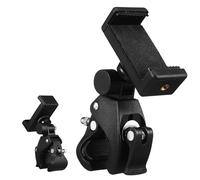 VICASKY Adjustable Mic Stand Phone Holder with Secure Cushion Clamp Rotatable Head Compatible with Various Microphone Stand Types and Bike Handlebars for Musicians Podcasters and Recording