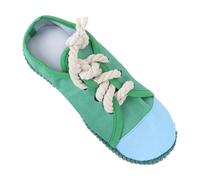 VICASKY Adorable Green Slipper Pet Dog Chewing with Squeaky Sound Interactive Puppy Molar for Small Dogs to Reduce Destructive Behavior and Boredom Fun Educational Plaything for Home and