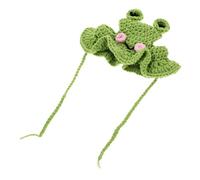 VICASKY Adorable Knitted Frog Hat for Cat Dog Party Costume Pet Headwear Carnival Cap Halloween Dog Cap Cartoon Shape Lightweight Easy to Carry