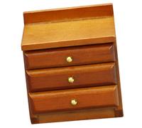 VICASKY Adorable Miniature Bedside Table Prop Mini House Furniture Decor for Safe Non-deformable