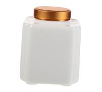 VICASKY Airtight Ceramic Tea Canister with Sealed Lid for Loose Leaf Tea Small Kitchen Storage Jar for Coffee Sugar Flour Spice Freshness Preservation and Easy Cleaning