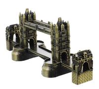 VICASKY Alloy Bridge Model Ornament Decorative Bridge Model Sturdy Stable Historical Fashionable Golden Desktop Decor Home Ornament