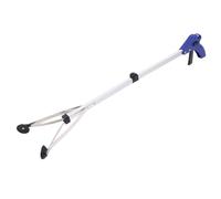 VICASKY Aluminum Alloy Foldable Trash Picker and Litter Pick up Tool with White Handle, Lightweight Reacher Grabber Aid for Garden Cleaning and Mobility Assistance