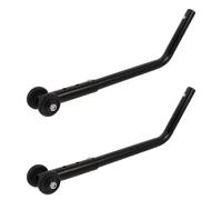 VICASKY Aluminum Alloy Wheelchair Anti- Wheels Pair, Black Mobility Aid Accessory for Elderly Stability, Rollback Prevention Parts for Secure Transport Chairs