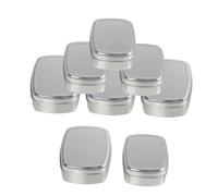 VICASKY Aluminum Cosmetic Boxes 8pcs Set Square Aluminum Cans 100ml 150ml Soap Storage Holders Lids Travel-Friendly Sturdy Containers for Handmade Soap and Toiletries