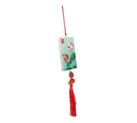 VICASKY Ancient Coin Gourd Tassel Pendant Chinese Wood Lotus Ornament for Home Car Wall Decor Feng Shui Charm Spring Festival Decoration
