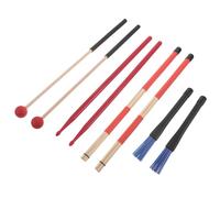 VICASKY Anti-slip Drum Mallet Kit with Nylon Drumsticks, Wood Drum Brush, and Drumstick Bag Versatile Percussion Accessories for Jazz, Blues, and Acoustic Playing