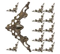 VICASKY Antique Metal Book Corner Protectors with Elegant Classical Design 48pcs Iron Folder Corner Protectors for Longterm for Wooden Boxes and Scrapbooks at Home and Office