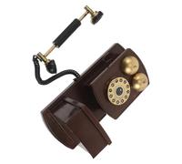 VICASKY Antique Wall Telephone Rotary Dial Phone Decoration Model Prop 12.8x5.6x5.5" Iron Effortless Installation Easy Maintenance Retro Vintage Timeless Classic Look Office Cafe Decor