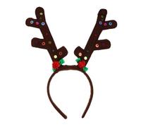 VICASKY Antler Headband for Christmas Furry Decor Reindeer Headdress for Boy Girl Adults for Christmas Party Dance Performance