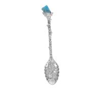 VICASKY Apatite Crystal Raw Stone Spoon Unique Vintage Carved Dessert Spoon for Mixing Serving Tea Coffee Sugar Condiments Creative for Any Occasion