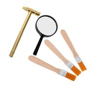 VICASKY Archaeology Science Kit with Hammer Brushes Magnifier Excavation Tools Set for Fine Motor Skill Development Pretend Play for Group Activities and Educational Fun