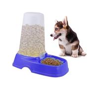 VICASKY Automatic Pet Feeder Dark Blue Premium Plastic Food Dispenser for Cats and Dogs Removable Washable Design Protects Food From Dust for Single Multiple Pets