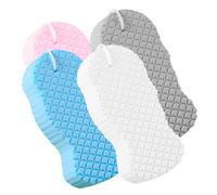VICASKY Baby Bath Sponge 4pcs Set Wear-Resistant Soft Boys and Girls Bath Scrubber Fish Scale Texture Comfortable Body Cleaning Tool for Sensitive Skin for Shower