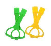 VICASKY Baby Stand up Pull Rings Infant Crib Hand Pull Rings Nursery Bed Accessory for Learning to Walk 4pcs Yellow and Green Set Random Style