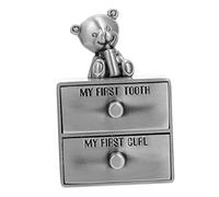 VICASKY Baby Teeth Storage Box and Deciduous Tooth Holder for Children Drawer-Style Keepsake Organizer in Antique Tin and Fetal Hair Preservation Case for Infant Memory