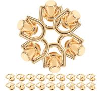 VICASKY Bag Fasteners Leather Craft Fasteners Metal Rivet Screw 40 Sets with D Ring and Rivet Studs Zinc Alloy for Womens Handbag Decorating Bags and Boots for Clothes Making and Art