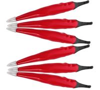 VICASKY Ballpoint Pens School Season Decor and Portable Plastic Design 6pcs Creative Pepper-shaped with Free-flowing Ink and Pens for Party Gifts or Office Supplies for Students