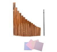 VICASKY Bamboo Pan Flute Panpipe for Beginners Students Musical Instrument Wind Instruments Portable Design Cleaning Rod and Cloth Natural Material for Music Lovers