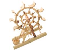 VICASKY Bamboo Water Wheel Decoration Tabletop Water Feature Bamboo Crafts Desktop Ornament for Home Office Indoor Zen Feng Shui Accent