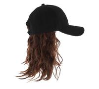 VICASKY Baseball Cap Hair Wig for Women Short Curly Wig Cap Integrated Hat for Travel Social Events