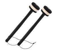 VICASKY Bass Drum Mallet Percussion Stick with Felt Head and Rubber Handle Lightweight Drum Accessory with Good Hand Feeling Random Color
