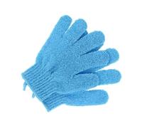 VICASKY Bath Exfoliating Gloves Five Fingers Blue Shower Mitts Body Scrub Gloves for Men and Women Dead Skin Remover Bathing Accessories