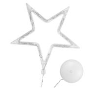 VICASKY Battery Operated High Brightness Five-Pointed Star Window Lights with 10 LED Beads and Suction Cup, Acrylic and Copper Wire Material for Home and Wedding Xmas Party