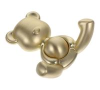 VICASKY Bear Wall Mounted Coat Hook for Hats, Keys and Towels | Zinc Alloy Build, Golden Finish, Minimalist Nordic Style, for Closet Organisation and Bathroom Use