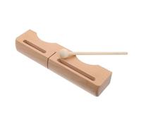 VICASKY Beech Wood Double Bass Drum Block Handheld Rhythm Instrument Percussion Mallets for Opera Music Education