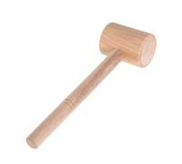 VICASKY Beech Wood Mallet for Seafood Cracking Compact Long Handle Food Hammer for Lobster and Crab Preparation Easy to Clean Kitchen Tool for Home and Restaurant Use