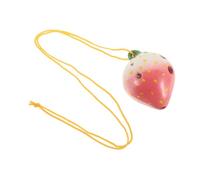 VICASKY Beginner's Strawberry Fruit Modeling Ocarina 6-hole for Boys and Girls Gentle Resonance Comfortable to Play Ideal Present Color