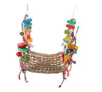 VICASKY Bird Hammock Swing for Parrots Durable Woven Climbing Net for Parakeets Promotes Activity Mental Stimulation Bird Cage Accessory for Exploring