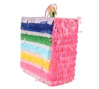 VICASKY Birthday Cake Shaped Pinata Decoration Fun Party Prop for Birthday Celebrations Vibrant Colors for Indoor Outdoor Decor Photo Booth Accessory Eye Catching Party Pinata Decor