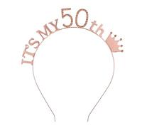 VICASKY Birthday Party Crown Headband Number Letter Design Creative Hair Hoop for Women Fun Celebration Accessories