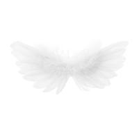 VICASKY Bjd Doll Angel Wings Accessories Lightweight Decorative Mini Wing Costume for Christmas Halloween Cosplay with Easy Attachment White