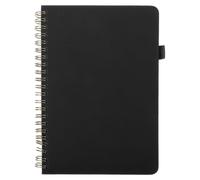 VICASKY Black B6 Address Telephone Book with Alphabetical Tabs and Integrated Write Holder, Pu Cover with Metal Coil Binding, Tear-Resistant Paper for Office and Travel Use