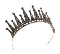 VICASKY Black Baroque Rhinestone Tiara Crown Bridal Headband for Wedding Prom Halloween Pageant Accessories Luxury Durable Encrusted Design for Birthday Festival Celebration