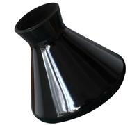 VICASKY Black Glass Aromatherapy Bottle with Decorative Embossed Design, Secure Nordic Style Perfume Container for Desktop Use, Beautiful Look Essential Oil Diffuser Vase