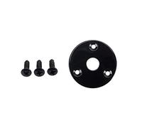 VICASKY Black Guitar Jack Plate Glossy Surface Metal Hardware for Electric Guitar and Bass - Full-Contact Input Output Socket with Mounting Screws