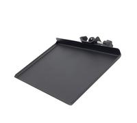 VICASKY Black Iron Clip-on Microphone Boom Holder Tray for Live Broadcast and Stage Use, Multifunctional Mic Stand Shelf for Holding Small Accessories and Sound Card Storage