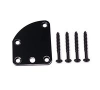 VICASKY Black Metal Triangle 5-hole Guitar Neck Plate with Advanced Screws Lightweight Electric Guitar Replacement Part Neck Strengthening