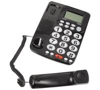 VICASKY Black Phone Office Telefono De Casa Desk Analog Vintage Landline Telephone Phones Corded Caller Id Telefonos Wall Hotel Guest Telephones Number Hospitality Bedside Room