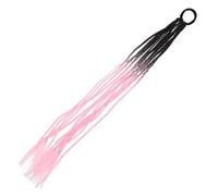 VICASKY Black Synthetic Braids Extensions Hair with Curly Ends, High Temperature Fiber Hair Extension Crochet Braid for Natural Look, for Halloween and Cosplay Party Hairstyles