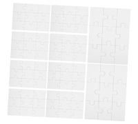 VICASKY Blank Puzzles to Draw on Diy Craft Supplies for Boys and Girls 10 Sheets of 13x9cm Blank Puzzle Pieces for Painting and Graffiti Educational for Creative Learning