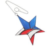 VICASKY Blue Acrylic Star Hanging Window Ornament Lightweight and Delicate Stained Glass Style for Wall and Window Decoration