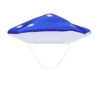 VICASKY Blue Mushroom Hat Plush Cosplay Accessory Novelty Cap for Party Roleplay Stage Performances and Photo Props