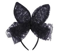 VICASKY Bowknot Headband with Big Rabbit Ears for Halloween Party Cosplay Stage Performance Durable Hair Ornament for Women