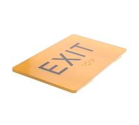 VICASKY Braille Acrylic Exit Sign Outdoor Braille Sign for Visually Impaired Navigation Durable and Acrylic Label for Safety and Independence
